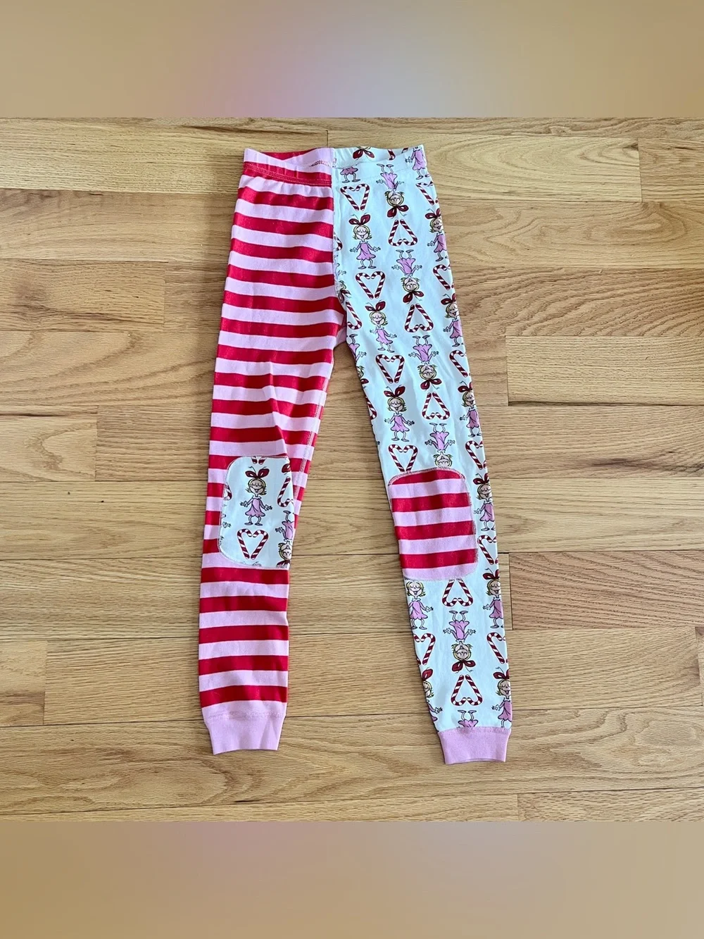 Hanna Andersson Christmas Cindy Lou Who pajamas pink 140 10 2 piece Grinch long